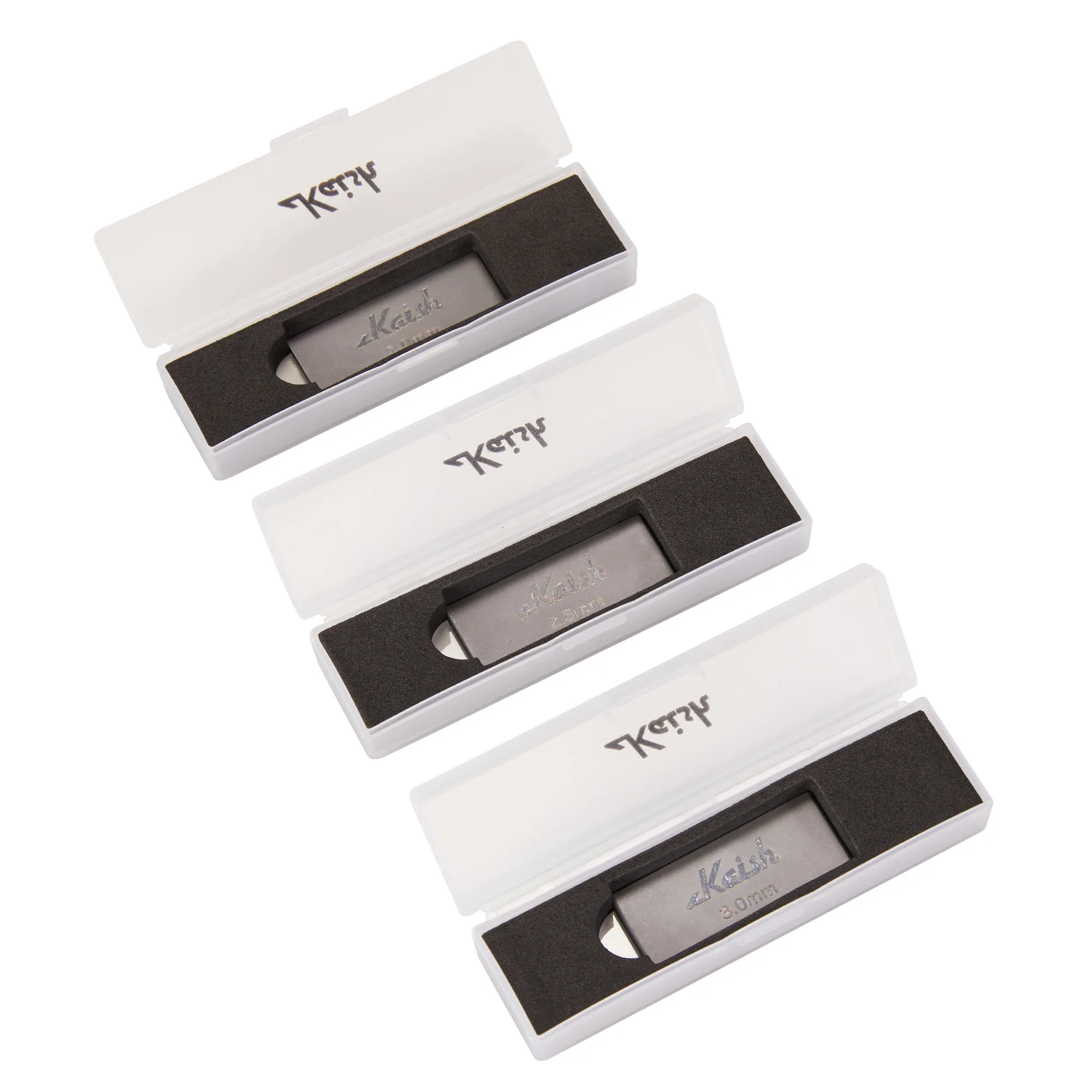 KAISH 2mm/2.5mm/3mm épaisseur guitare pont selle fente fichiers selle fente nivellement fichiers Luthier outils pour guitares acoustiques