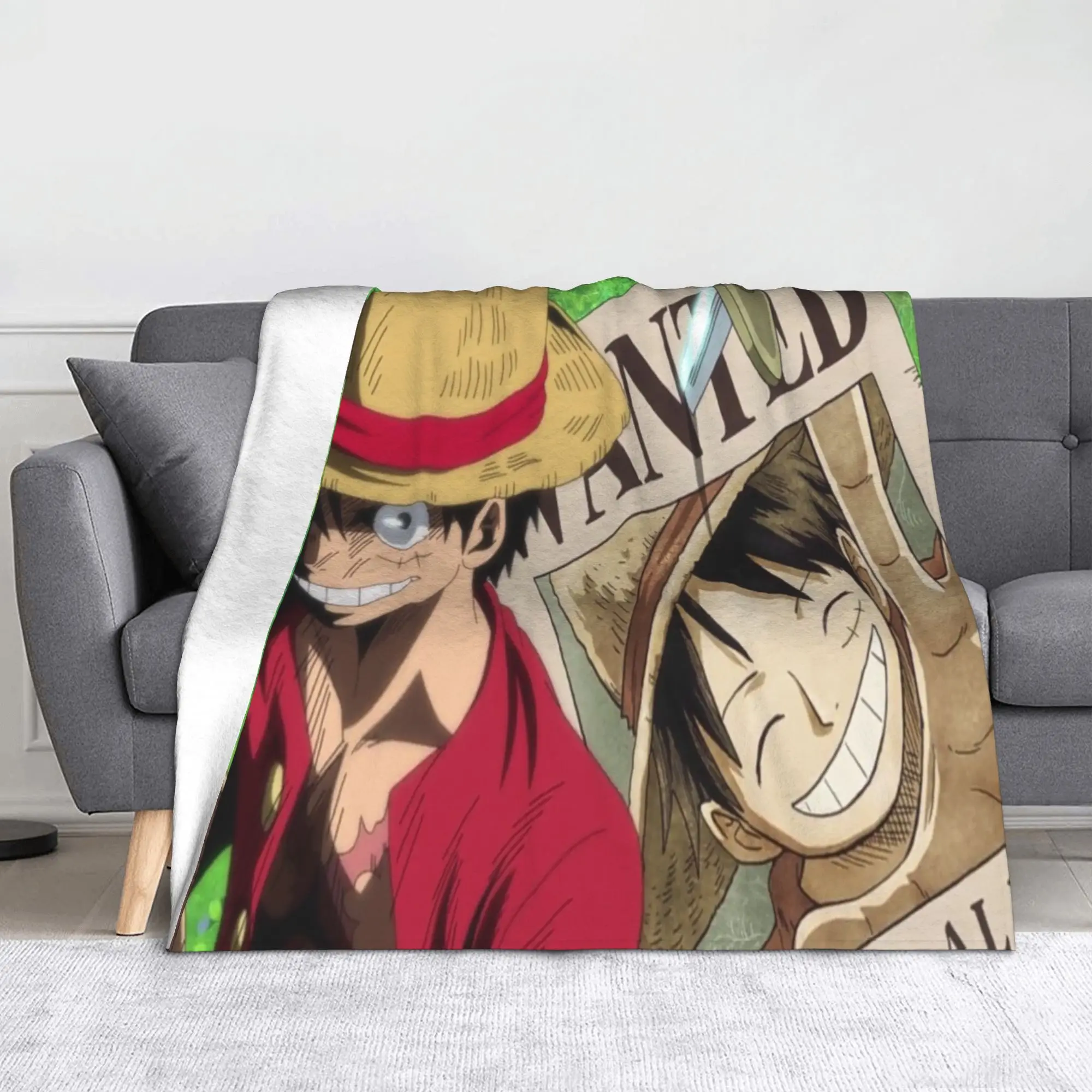 

luffy Zoro Tony Chopper anime Blanket Multi-size Super Soft Cozy Throw Blankets for Sofa Couch and Bed