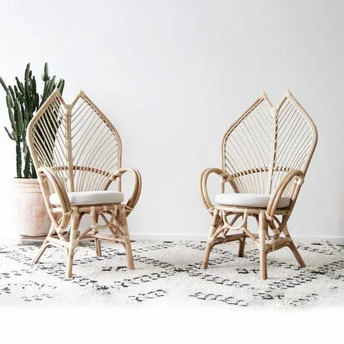 

B TT Ancient Fish Retro Rattan Chair Ins Chair B & B Single Leisure Chair Rattan Woven