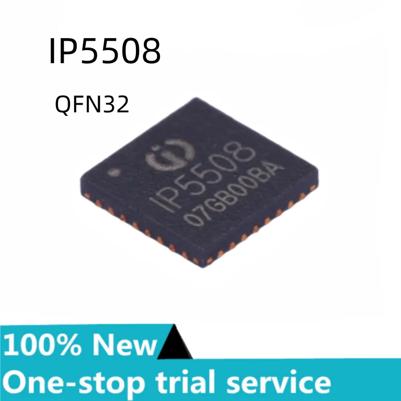 10-50PCS  %new stock IP5508 QFN-32 2A charging /2.4A Discharging Synchronous Boost Conversion mobile power Supply Chip IC