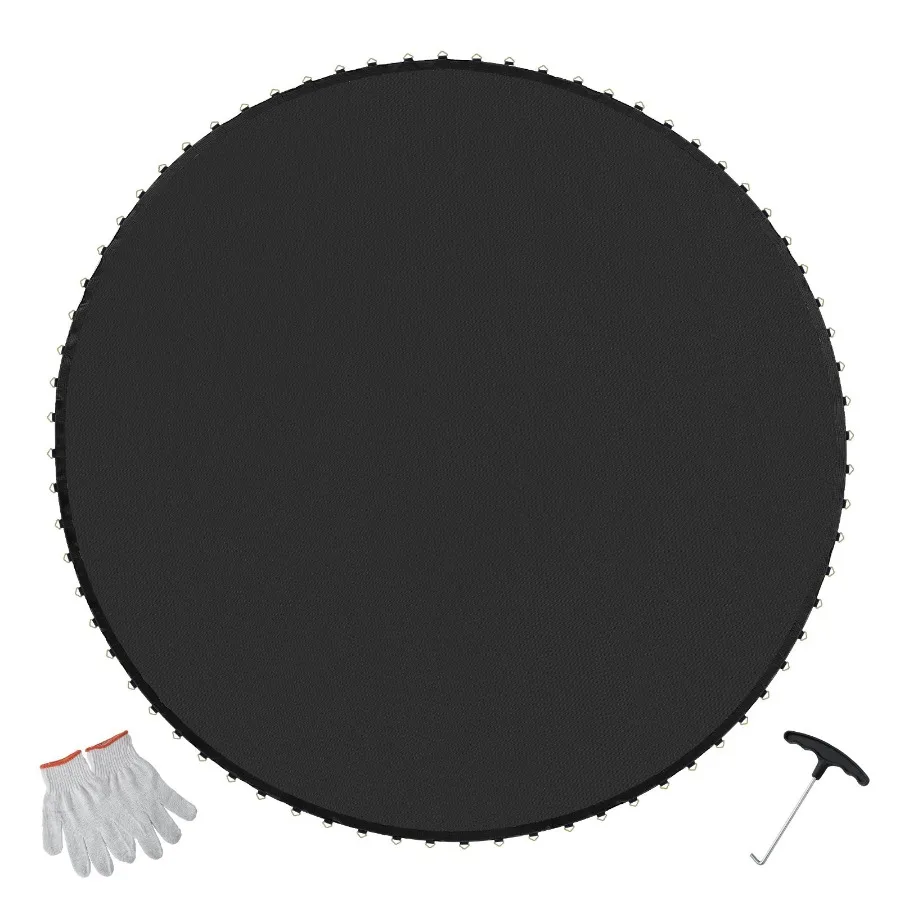 

Replacement Trampoline Mat for 15ft Round Trampoline UV-Resistant Reinforced Jumping Mat in Blue with Spring Tool and Durable V