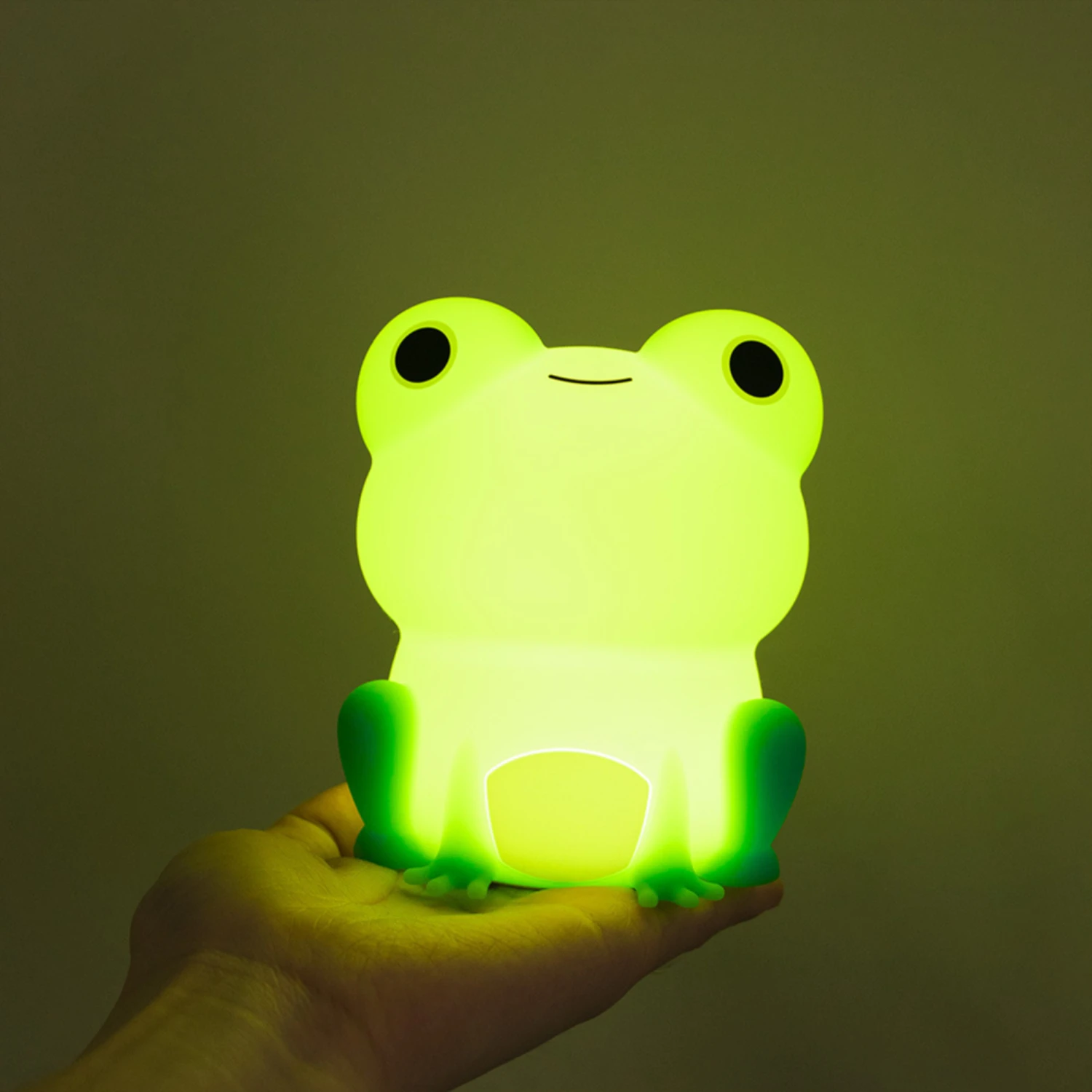 New Adorable Soft Silicone Frog Lamp - Cute Dimmable Night Light with Timer for Boys and Girls in Nursery - Perfect Kids Gift -