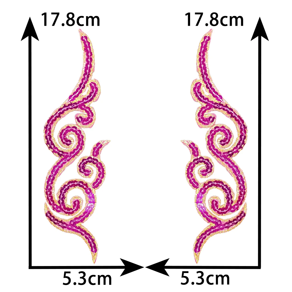 Sequin embroidery Hot melt adhesive ironing Hollowing out pattern DIY sewing washable decorate clothing collocation patches