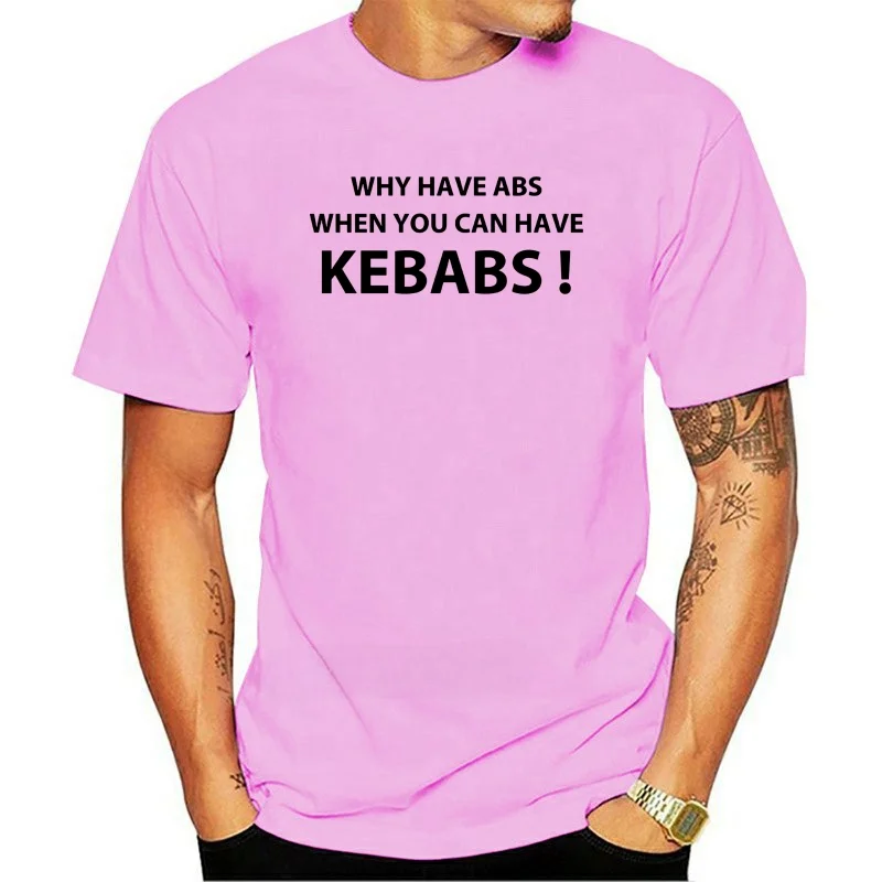 Tee Summer  Short Sleeve Plus Size ABS Kebabs T Shirt, Uomo, Divertente, Spiritoso, 23 Tee Shirt