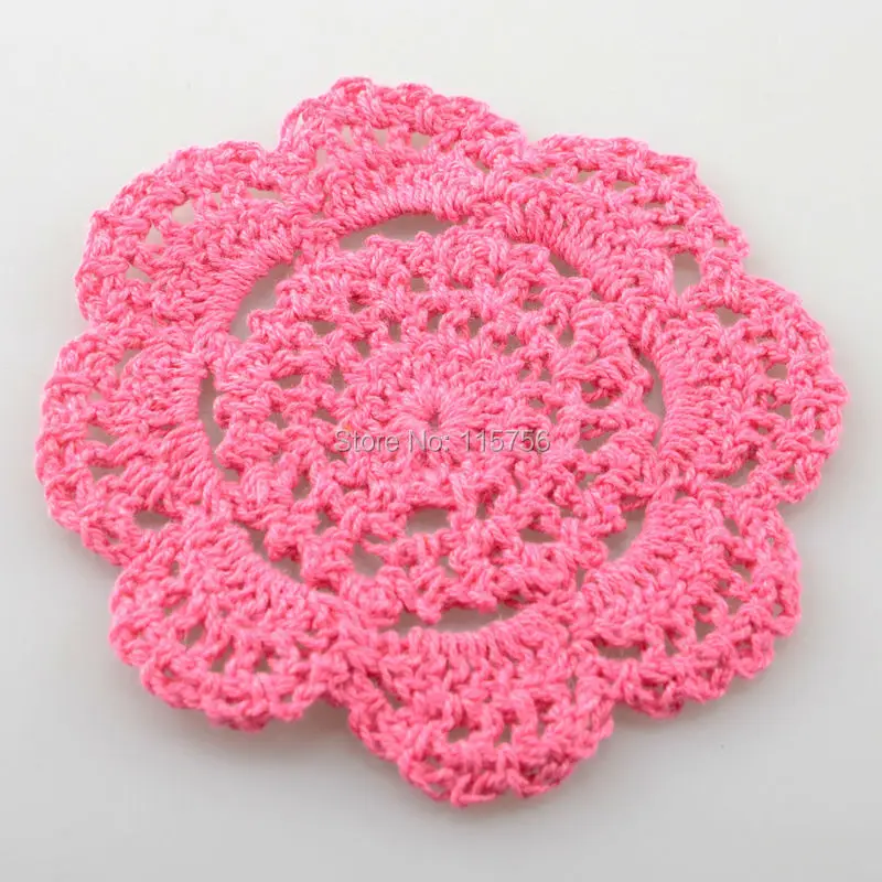 30Pcs Round table mat crochet coasters doilies cup pad props for lampshade 10cm