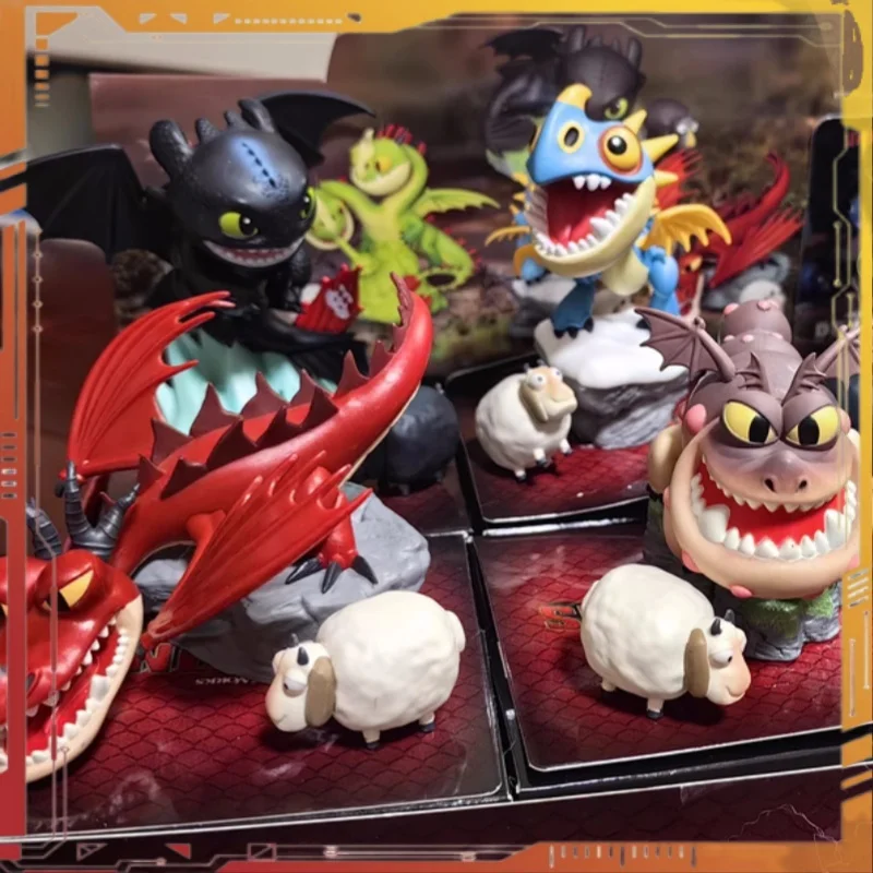 

In Stock Dragon Taming Expert Series Blind Box Night Sha Toothless Dancing Attacking Observing Q-Version Figurine Model Toy Gift