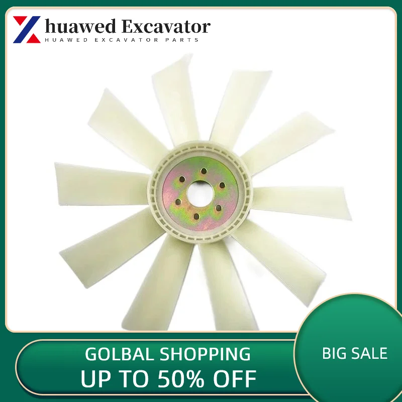 For Komatsu Pc60 100 120 130-6-7 Fan Blade 4d95 Engine Fan Blade Accessories Excavator Parts