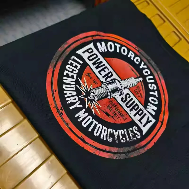 T-shirt a maniche corte stampate in puro cotone stile artistico americano retrò estivo, autunno e inverno per uomo e donna