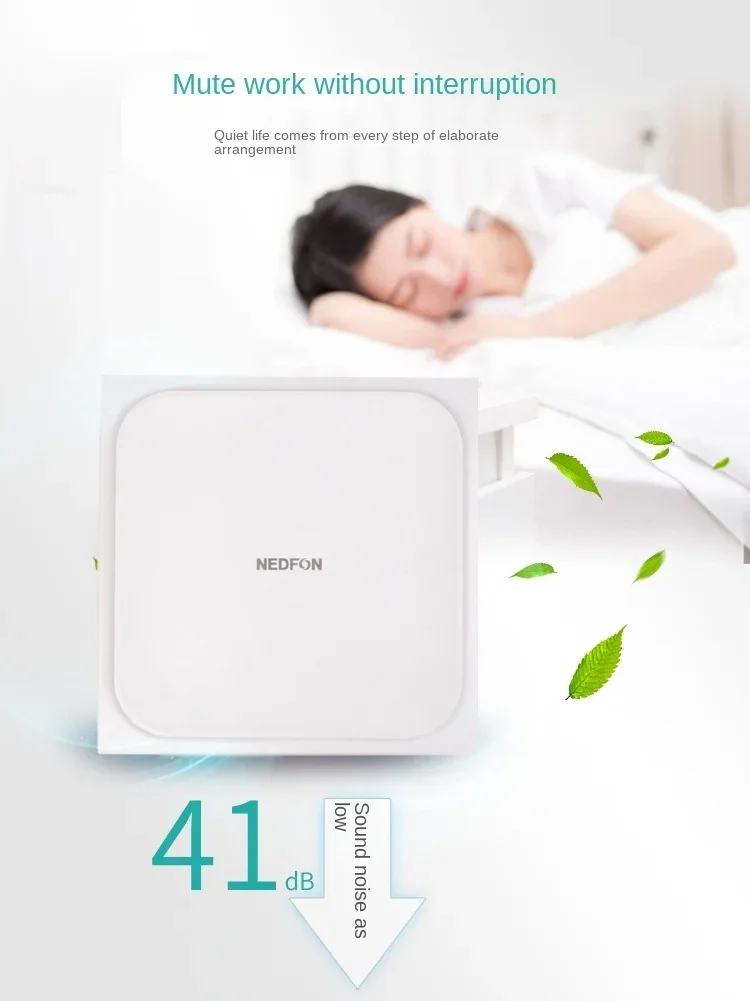 Kipas ventilasi langit-langit terintegrasi ultra tipis dan bertenaga, untuk kamar mandi, dapur, pembuangan udara, rumah tangga.