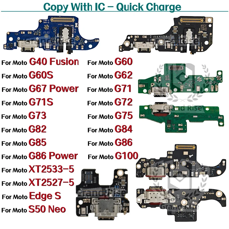 USB Charging Board Port Dock For Motorola Moto EdgeS G40 Fusion G60 60S G62 67 G71 71S G72 G73 G75 82 84 85 G86 100 Power S50Neo