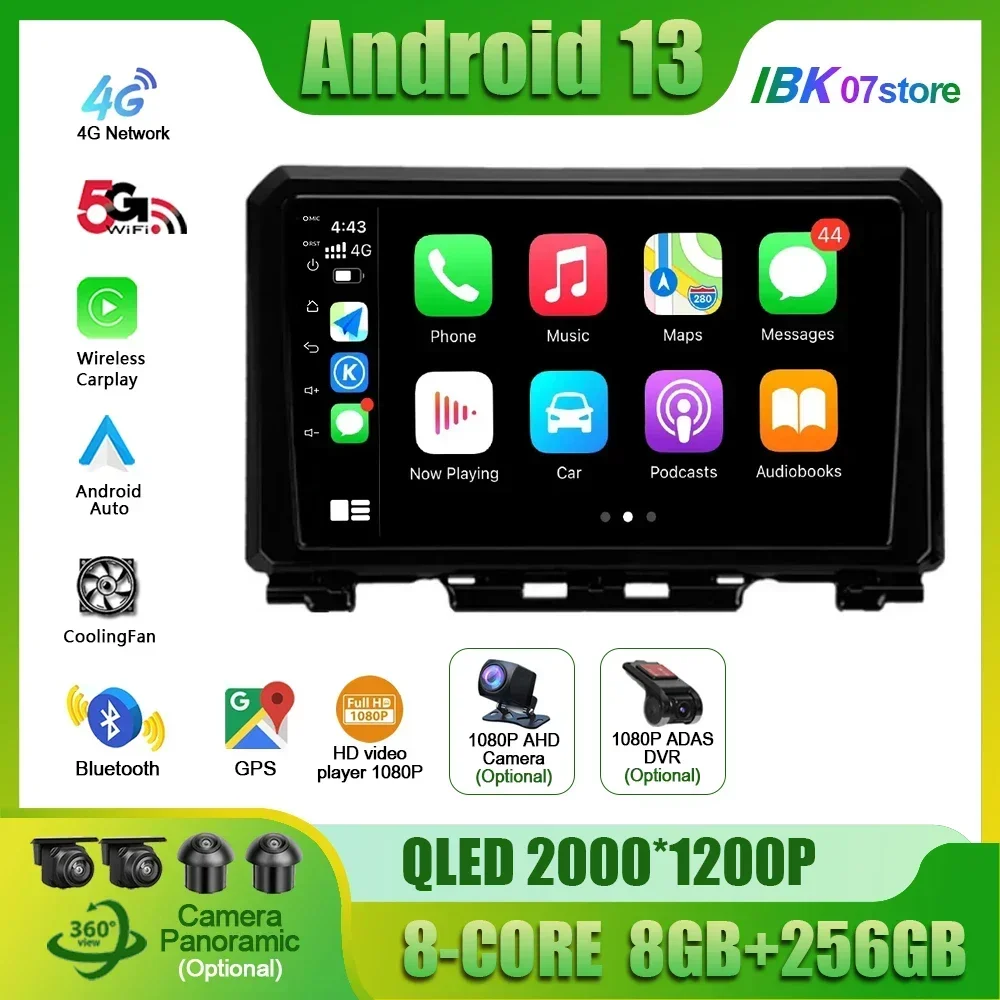 

For Suzuki Jimny JB64 2018-2020 Car Radio Multimedia GPS Android 13 Navigation Carplay Stereo Screen Center Console