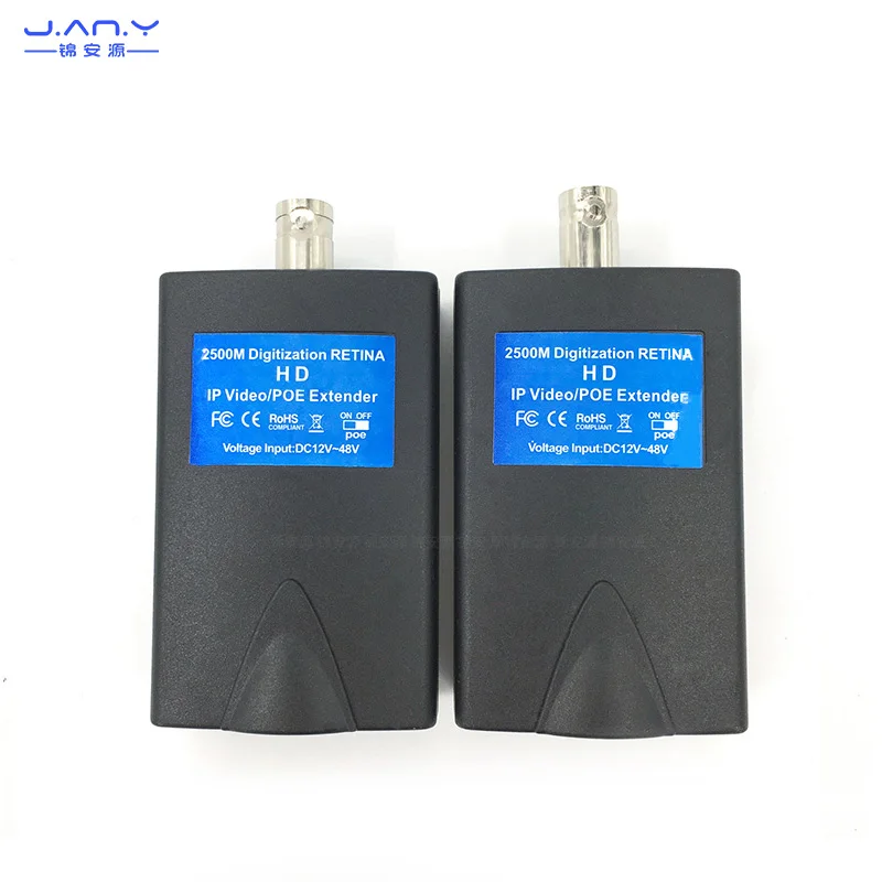 IP HD Network Transmitter, Video Power Supply, 2 em 1, Twisted Pair, cabo coaxial para Network Cable Extender