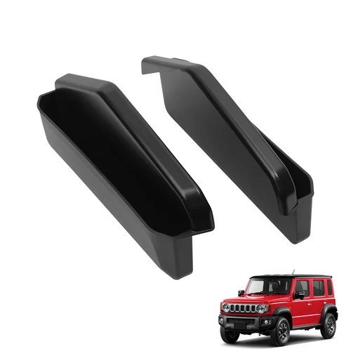 2 uds para Suzuki Jimny 2024 2025 Control Central caja de almacenamiento colgante bandeja organizador orden accesorios interiores de coche negro