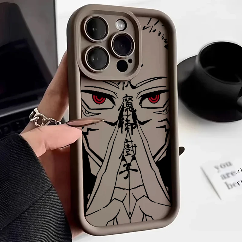 Anime Jujutsu Kaisen Cool Phone Case for IPhone 16 15 14 13 12 11 Pro Max Mini XR XS X 7 8 Plus Soft TPU Back Cover