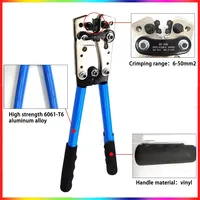 HX-50B Crimping Pliers 6-50mm²/AWG 10-0 Tube Terminal Crimper Hex Crimp Tool Multitool Battery Cable Lug Cable Hand Tools