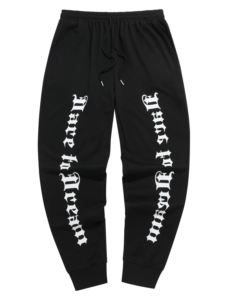 

Fitness Hip Hop Harajuku Y2K Men's Graphic Sweatpants Drawstring Casual Joggers Pants Baggy Straight Gym Running Workout Pants