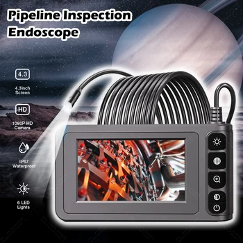 8mm 1080P 4.cars IPS industrial pipe automotive inspection endoscope inspection camera for cars drain 1080p Full Hd endoscope