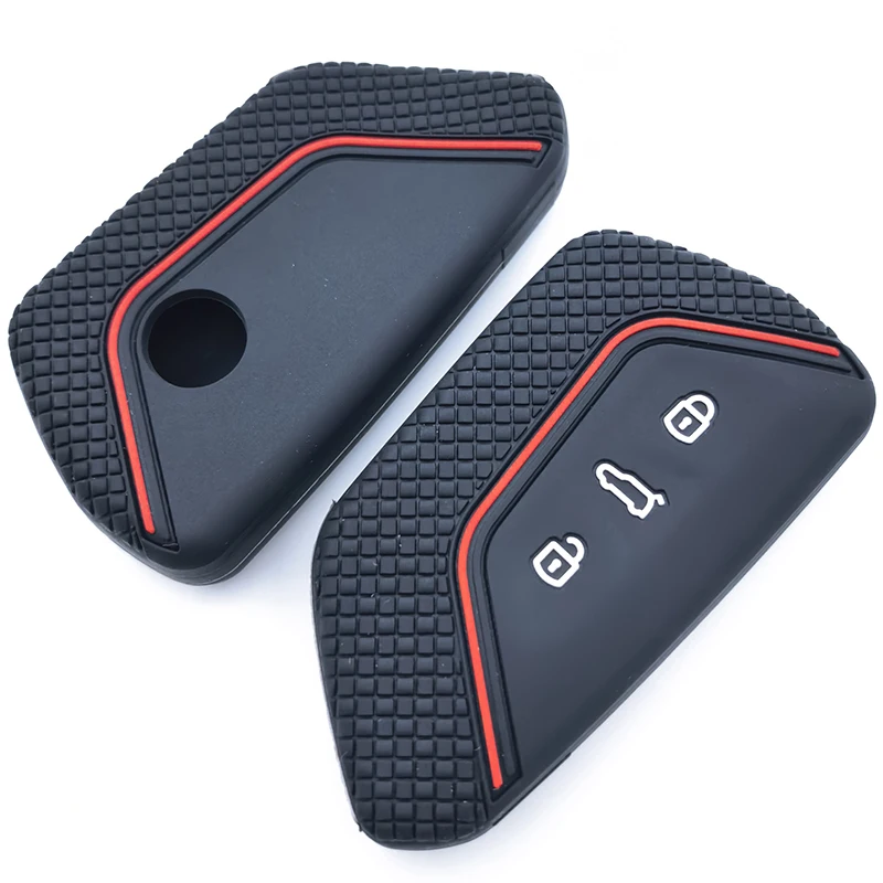 غطاء حافظة مفاتيح السيارة الجديد لسيارة VW Volkswagen/Golf 8 MK8 ID.3 ID.4 /Cupra/Skoda/Octavia A8/SEAT/Leon MK4 2020 2021/Formentor/Tarraco #1