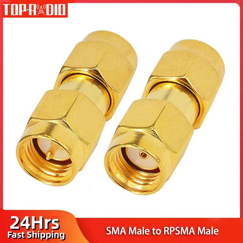 1 piece SMA Male to PR-SMA Male Plug Straight RF Coax Connector RPSMA Male to Male Adapter