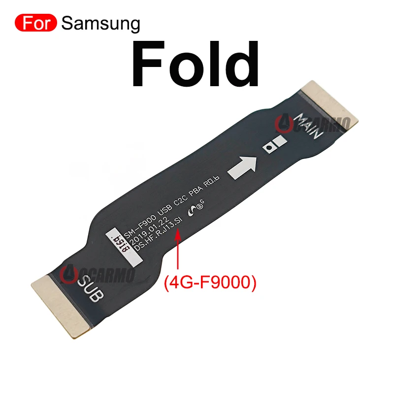 Carte mère pour Samsung Galaxy Fold F9000 F907N, connexion USB, câble flexible, pièce de rechange