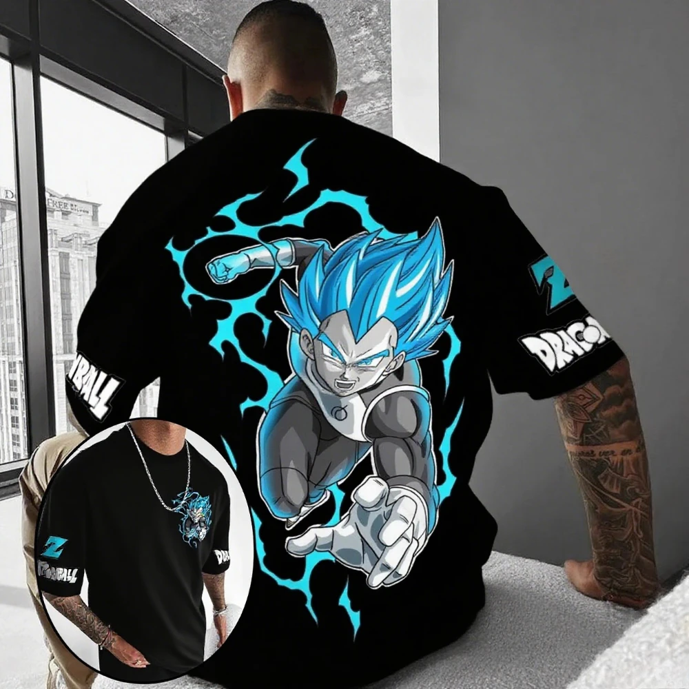 Camiseta Dragon Ball Super Saiyan Blue Lightning Bolt 2026 para Hombre, Ropa Urbana Informal, Camisetas para Fans del Manga, Camiseta Nueva de Verano para Padres e Hijos