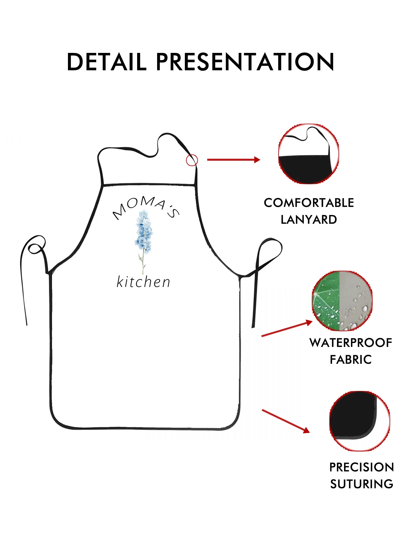 مخصص طباعة النص الرجال المطبخ المئزر التوقيع مآزر المطبخ المنزل الخبز الملابس عيد ميلاد سعيد #6