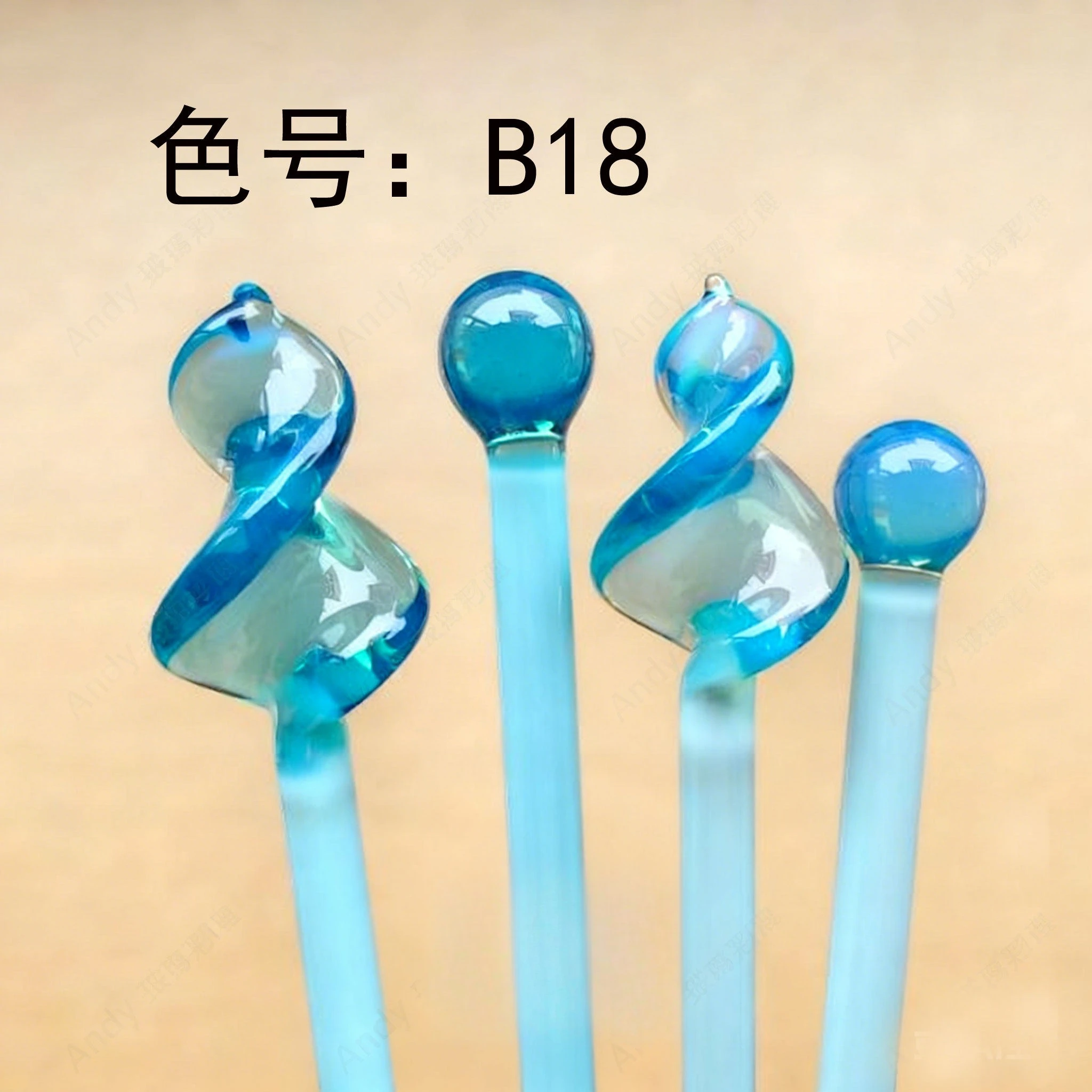 B18 Xintaisis Light Water Blue Lampwork High Borosilicate Glass Rod COE3.3