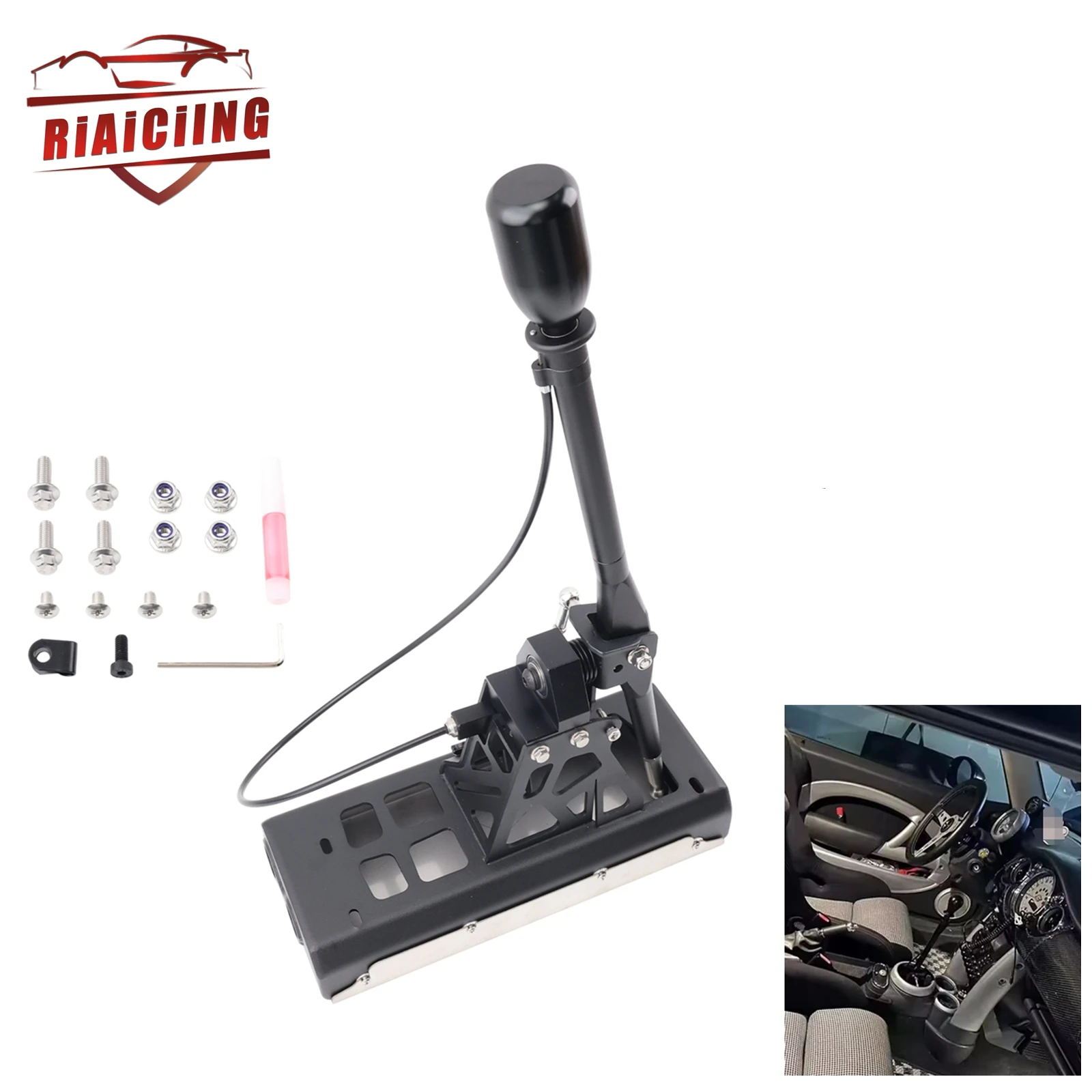 Caja de palanca de cambios corta de aluminio Billet para BMW Mini R50-R56 5/6 velocidades de cambio rápido de carreras