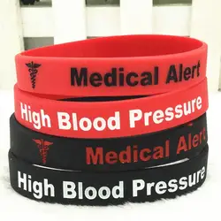 1pc/2pcs high pressure medical alert rubber bracelet silicone wristband