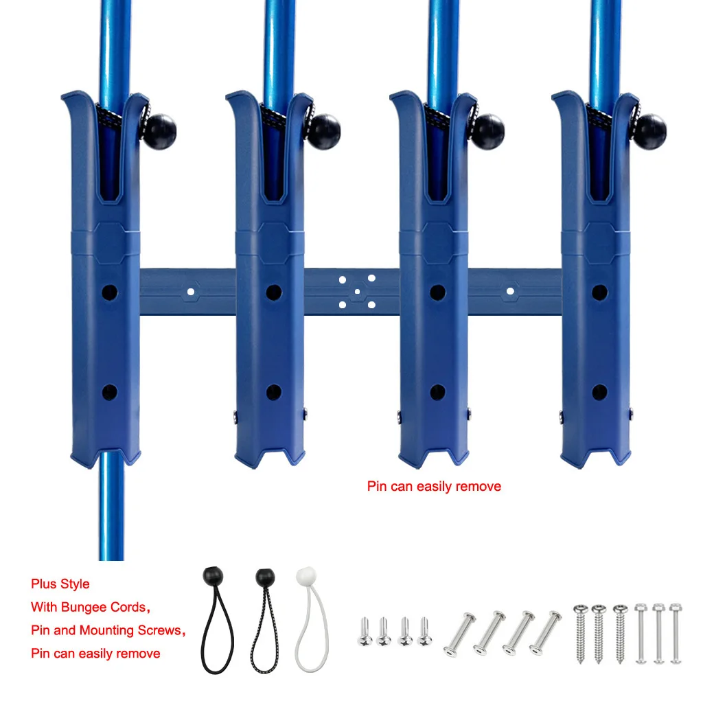 Adjustable Four Pole Plastic Fishing Rod Holder Boat Rod Rack Tube Side Mount Rod Holder For Boat Kayak Fishing Cooler Trailer view 3