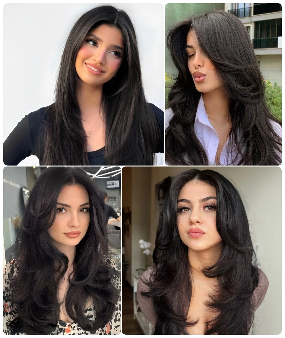 Perucas sintéticas de linha fina frente de renda para mulheres, cabelo resistente ao calor, longo e reto, preto natural em camadas