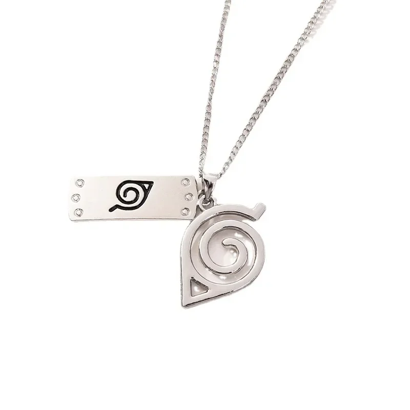 20 Styles of Cartoon Anime Naruto Necklace Alloy Pendant Cosplay Kakashi Kunai Zumaki Shuriken Accessories Metal Collectible Toy view 6