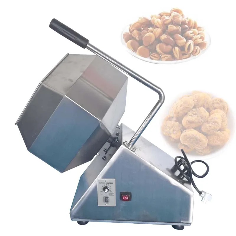 Automatic Octagonal Snack Coating Drum Seasoning Mixing Processing Machine