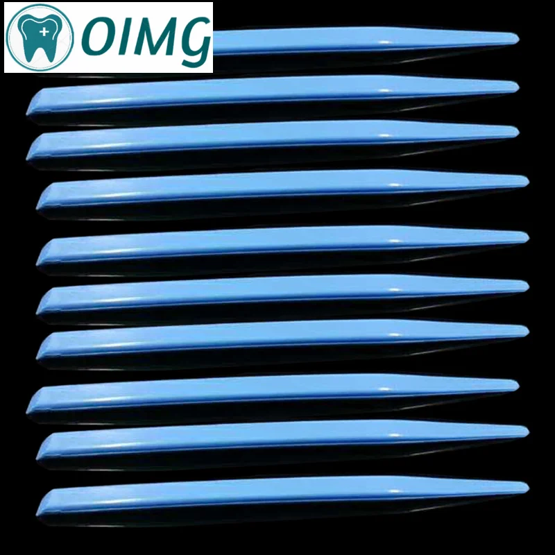 10pcs Dental Mixing Plaster Spatula for Impression Material Disposable Mixing Knife Alginate Spatula Plastic Blue Dentist Tools