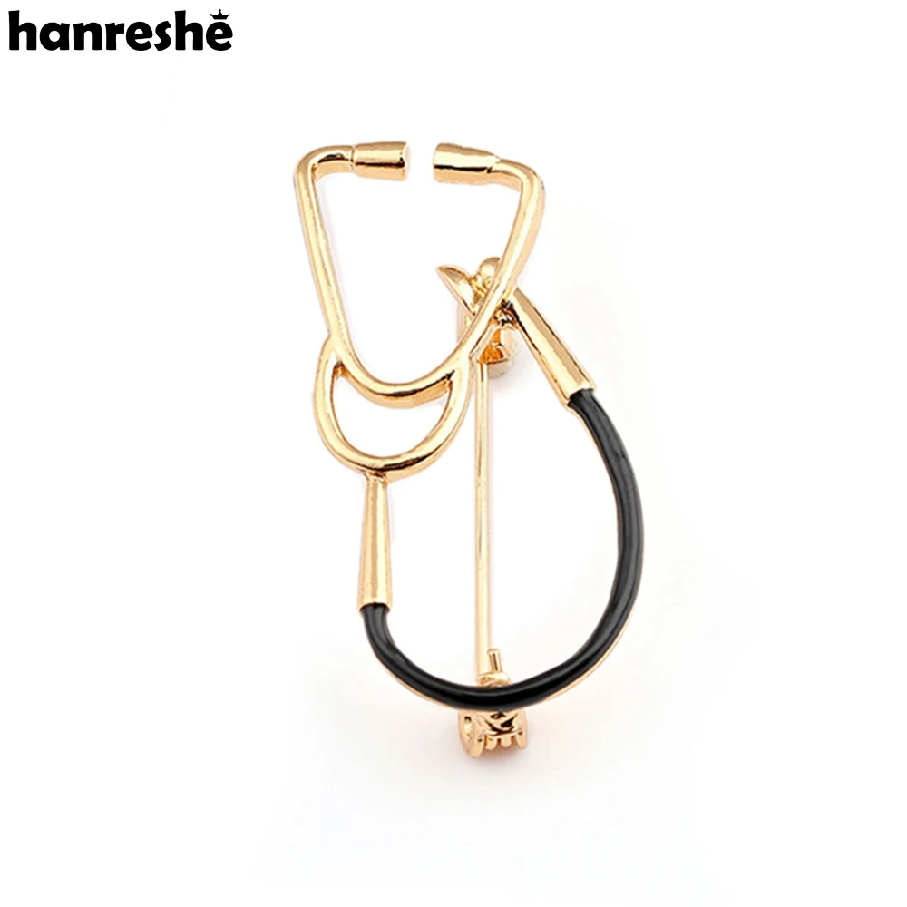 Hanreshe classique stéthoscope émail broche broches médecin infirmière médecine étudiant revers sac à dos veste Badge bijoux cadeau