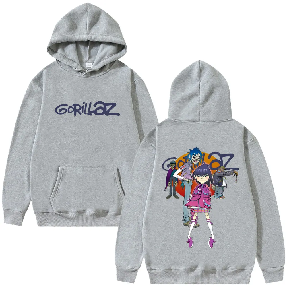 Rock Band Gorillaz Graphic Hoodie Men Women Hip Hop Fashion Oversized Streetwear Unisex Casual Fleece Cotton Pullover Hoodies - Image 4