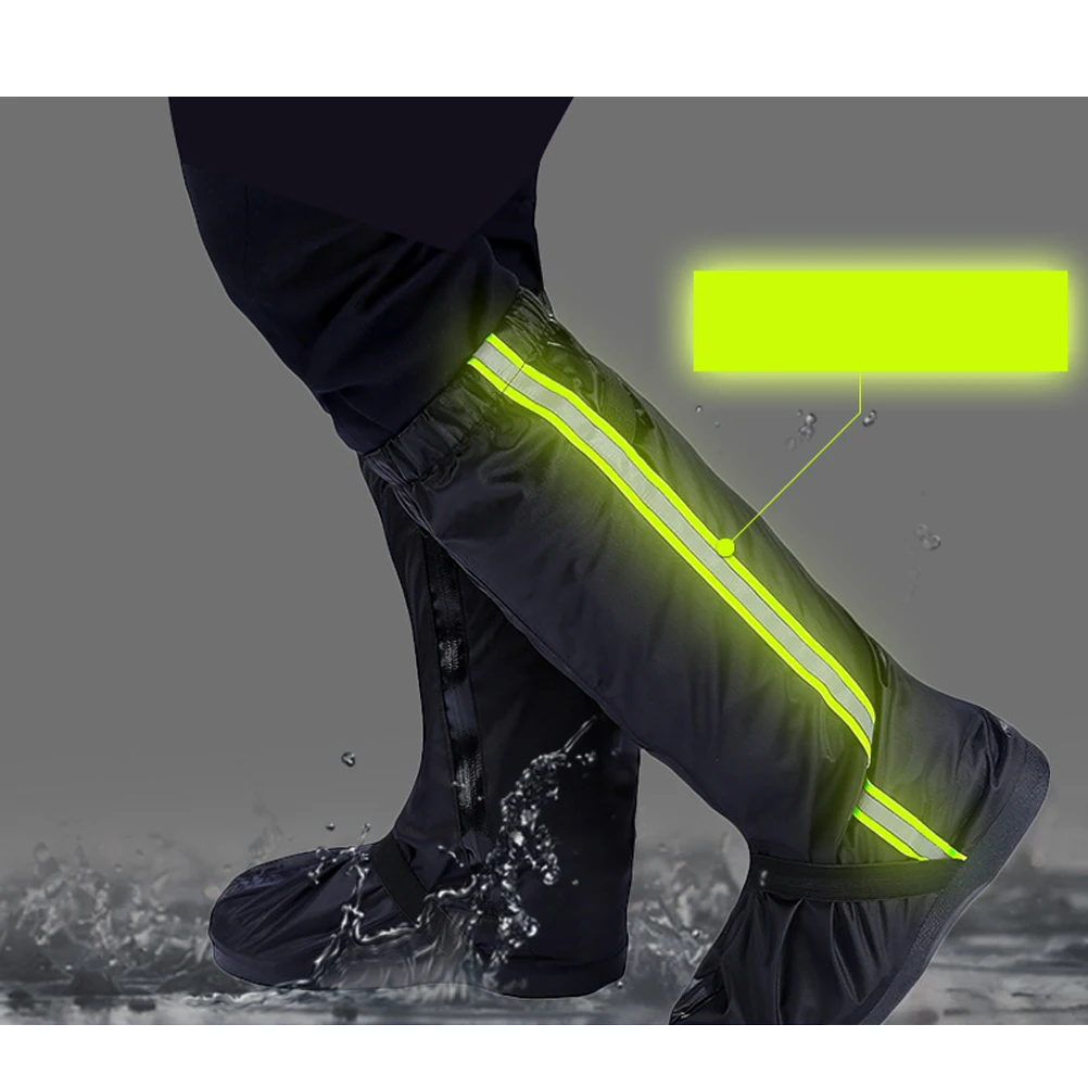 

Waterproof Shoes Cover Oxford Cloth Long Design Reflective Safety Rain Snow Travel Outdoor Sports Men Women Boot Case