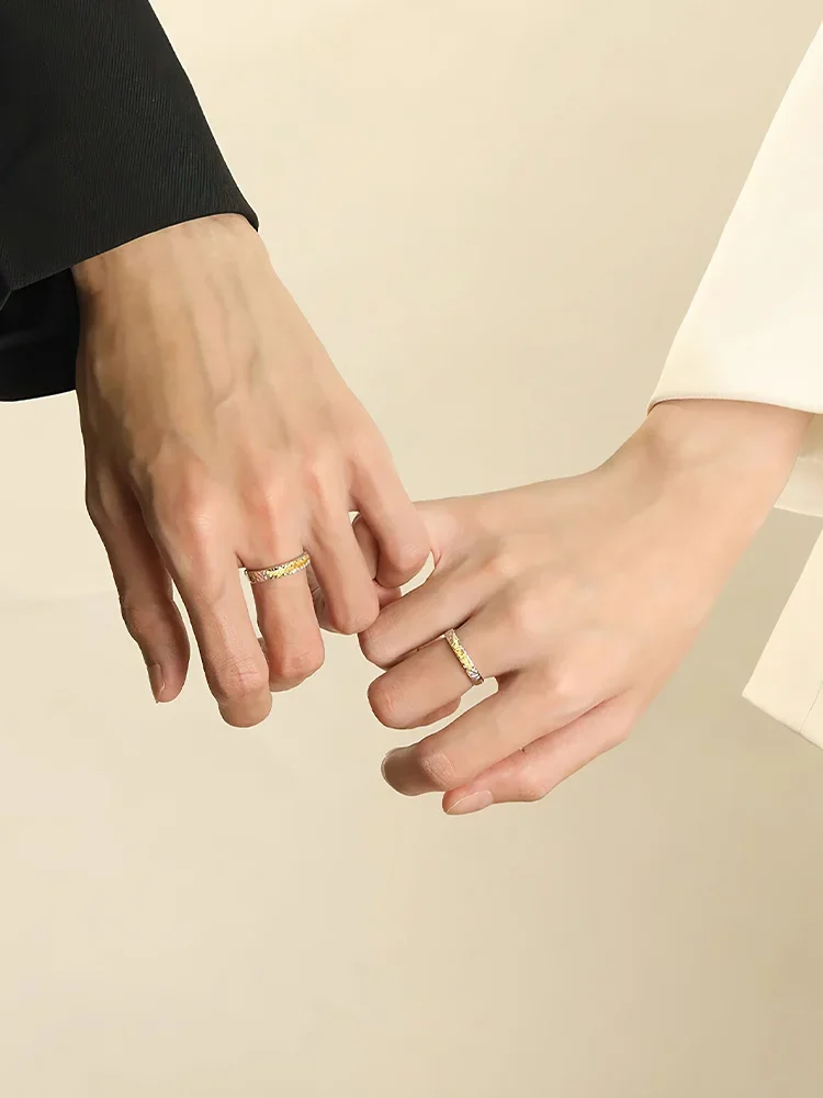 

Парные кольца для влюбленных из серебра S925, подарок для влюбленных