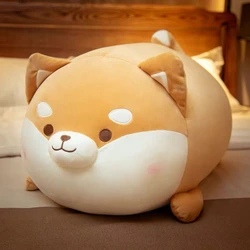 40CM Cute Shiba Inu Throw Pillow Plush Toy Super Soft Cute Sleeping Cushion Corgi Doll Brown Grey Festival Gift Birthday