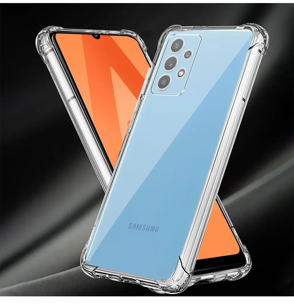 For Samsung Galaxy A52s A12 A22 A32 A52 A72 A21S A31 A41 A51 A71 A13 A23 A33 A53 A73 4G 5G Thick Shockproof Clear Cover Case