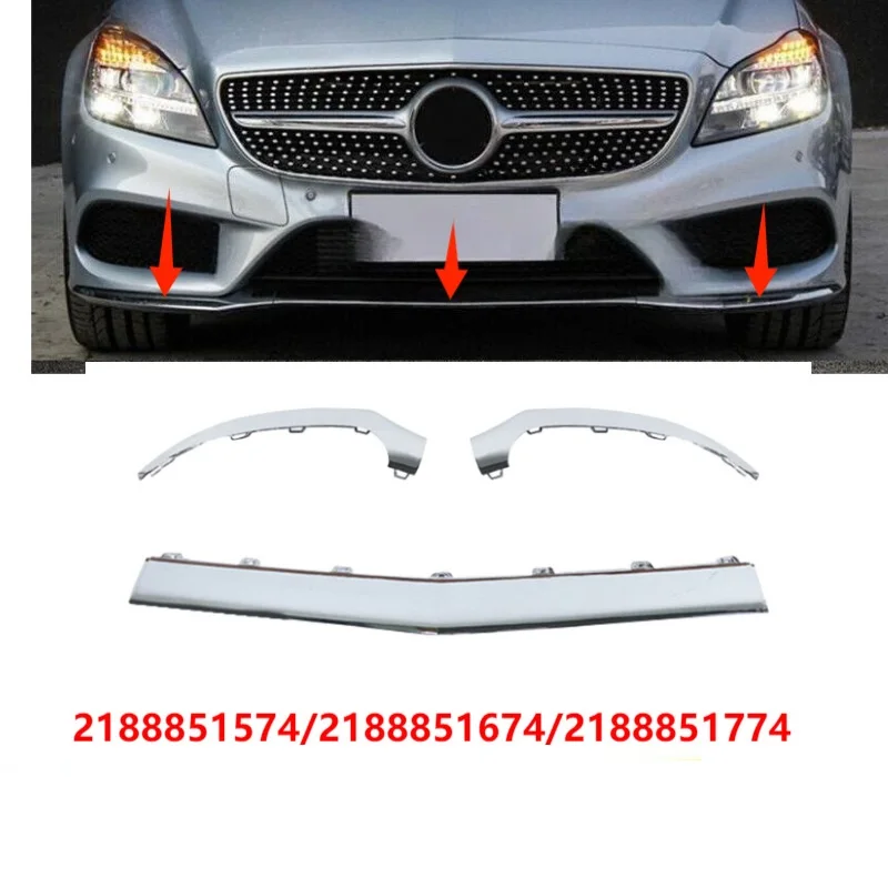 

Front bumper chrome decorative strip For Mercedes Benz CLS-Class W218 OEM 2188851574 2188851674 2188851777 2188853100 2188853200