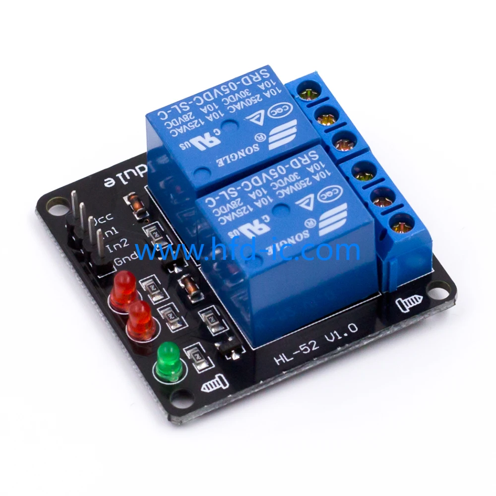 2 Channel Low Level Relay Module Without Light Coupling 5V