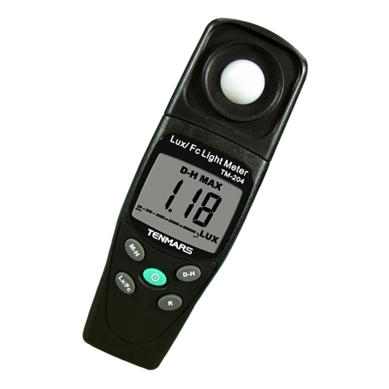 Tenmars TM-204 Integrated Digital Light Meter Lux Photometer for Photography And Lighting Measurement