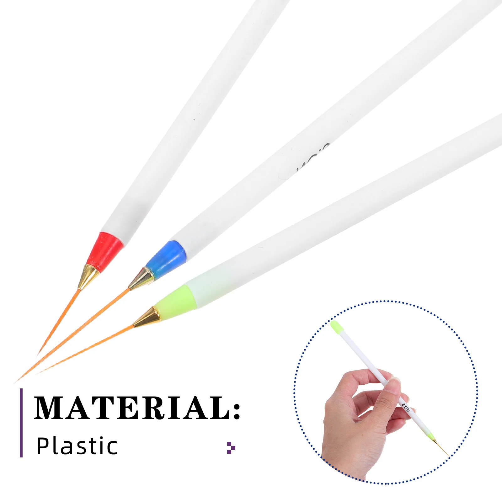 3-teiliger Pull-Line-Stift für Nagelkunst, Punktierung, Malerei, Zeichenwerkzeuge, feine Details, Arbeit, wiederverwendbar, für Damen und Mädchen, Maniküre-Set