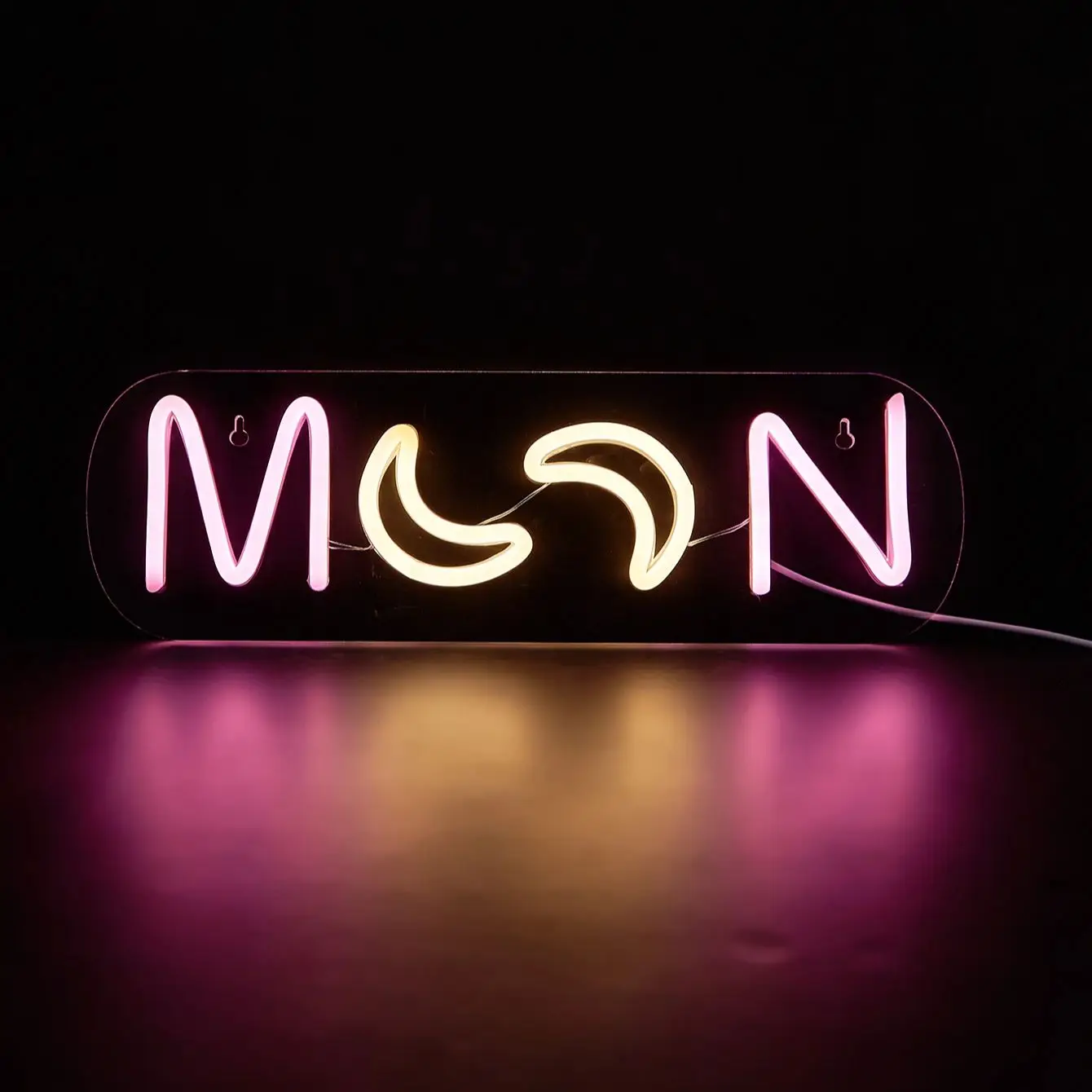 تشي شراء LED النيون القمر USB بالطاقة النيون علامات ضوء الليل ثلاثية الأبعاد جدار الفن غرفة نوم غرفة المعيشة مصباح ديكور علامات