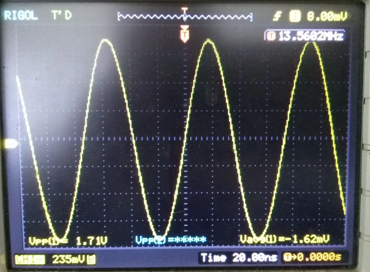 13.56MHz Signal Source Power Adjustable - 10dBm ~ 10dBm