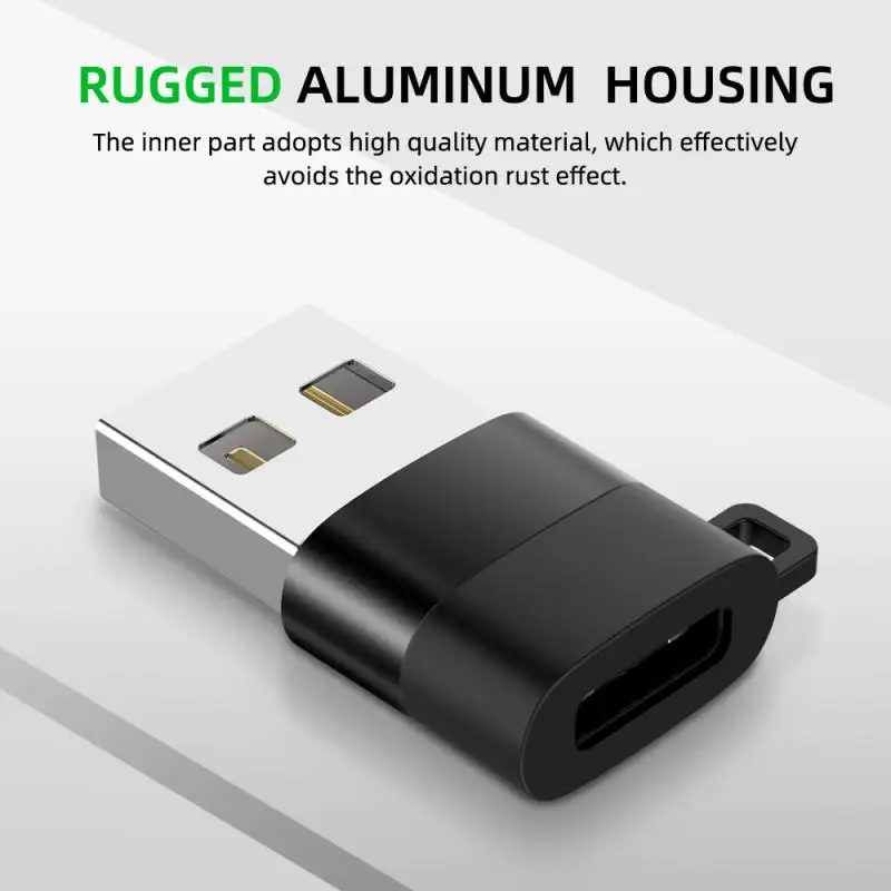 USB 3.0 Type-C Adapter Keychain Type C To Male USB 3.0 Converter Adapter Data Reversible HeadAnti-lost Keychain Adapter 2023 New