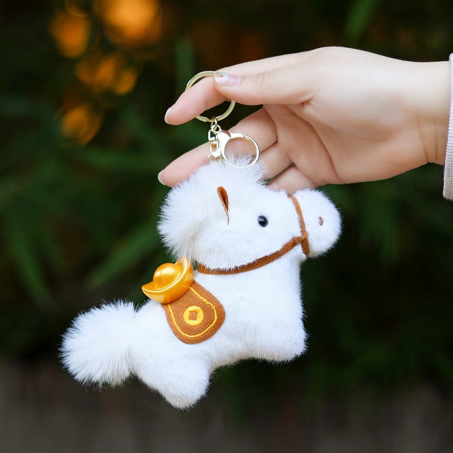 

Adorable Creative Yuanbao Pony Pendant Mascot Dolls Soft Plush Horse Keychain Kawaii Cute Cartoon Steed Doll Car Decoration
