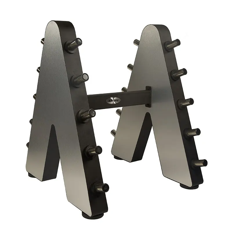 

Steel Barbell & Weight Plate Rack Gym Machine Storage Holder Equipment