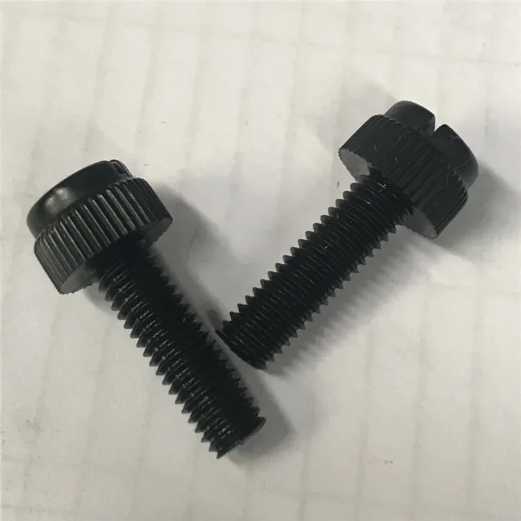 8pcs M8 PA66 material environmental plastic screw slotted knurled nylon screws hand bolts insulation bolt 16mm-25mm length